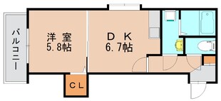 馬出九大病院前駅 徒歩5分 2階の物件間取画像